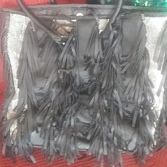 Hot fringe and reptile skin bag CARLOS SANTANA - Picture 4 of 8